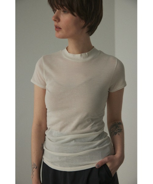 sheer compact tops(シアーコンパクトトップス)(Tシャツ/カットソー)|BLACK BY MOUSSY(ブラックバイマウジー)
