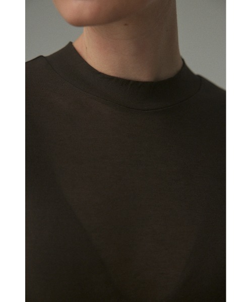 BLACK BY MOUSSY（ブラックバイマウジー）の「sheer compact tops(シアーコンパクトトップス)（Tシャツ/カットソー・レディース・ブラウン/レッド/オフホワイト・FREE）」の18枚目の写真