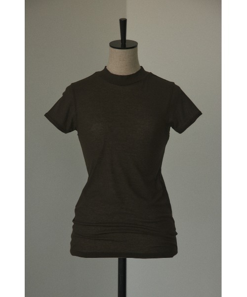 BLACK BY MOUSSY（ブラックバイマウジー）の「sheer compact tops(シアーコンパクトトップス)（Tシャツ/カットソー・レディース・ブラウン/レッド/オフホワイト・FREE）」の20枚目の写真