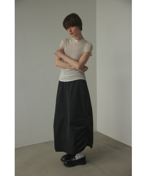 BLACK BY MOUSSY（ブラックバイマウジー）の「sheer compact tops(シアーコンパクトトップス)（Tシャツ/カットソー・レディース・ブラウン/レッド/オフホワイト・FREE）」の21枚目の写真