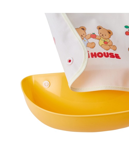 MIKI HOUSE（ミキハウス）の「ポケットランチスタイ（マグ/哺乳瓶/お食事グッズ・キッズ・イエロー・ONE SIZE）」の4枚目の写真