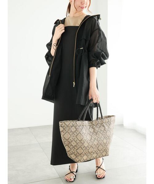 Te chichi(テチチ)の「【撥水加工】シアーリップストップミドルフーディー(セットアップ可)(ブルゾン・レディース・ブラウン/ブラック・F)」の5枚目の写真