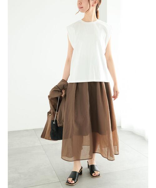 Te chichi(テチチ)の「【撥水加工】シアーリップストップミドルフーディー(セットアップ可)(ブルゾン・レディース・ブラウン/ブラック・F)」の8枚目の写真