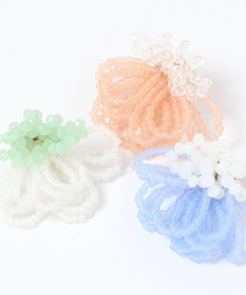 niko and...（ニコアンド）の「ビーズ2トーンピアス（ピアス（両耳用）・レディース・ブルー/ホワイト/ピンク・0）」の4枚目の写真