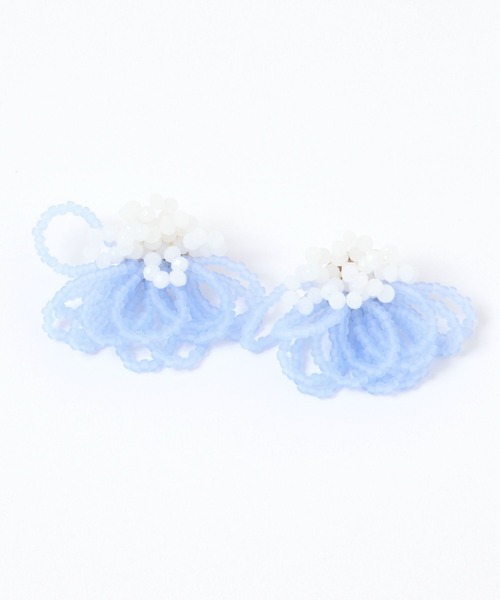 niko and...（ニコアンド）の「ビーズ2トーンピアス（ピアス（両耳用）・レディース・ブルー/ホワイト/ピンク・0）」の7枚目の写真