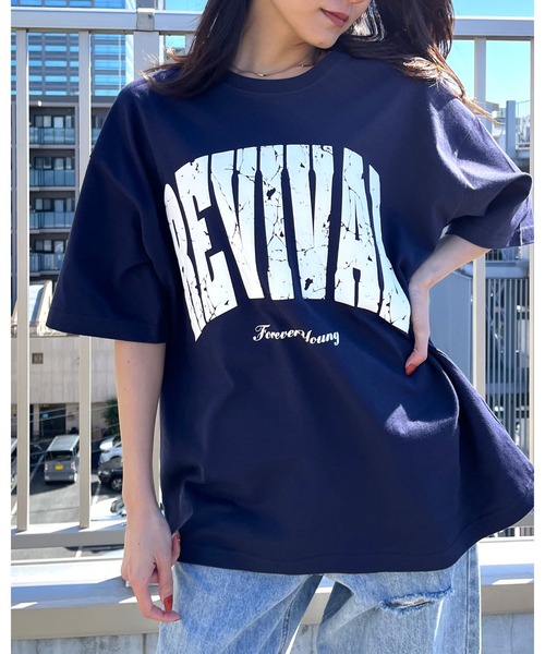 RGY(アールジーワイ)の「【RGY】REVIVAL 発泡PT ビッグシルエットTシャツ (CP)(Tシャツ/カットソー・レディース・ネイビー/ブラック/ホワイト・M/L)」の15枚目の写真
