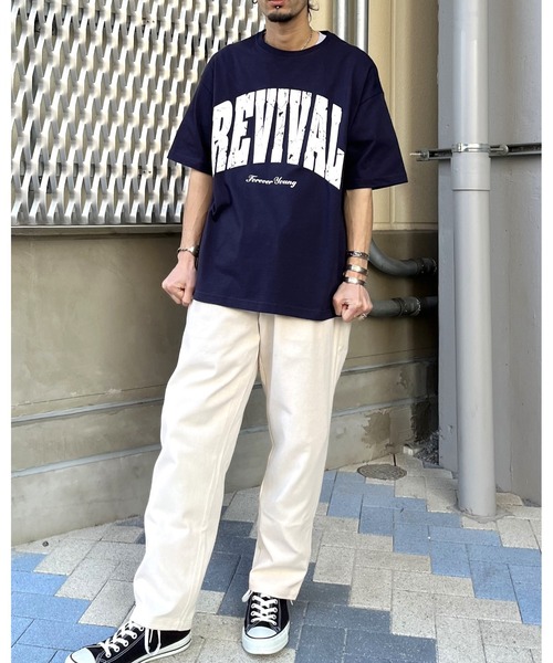 RGY(アールジーワイ)の「【RGY】REVIVAL 発泡PT ビッグシルエットTシャツ (CP)(Tシャツ/カットソー・レディース・ネイビー/ブラック/ホワイト・M/L)」の19枚目の写真