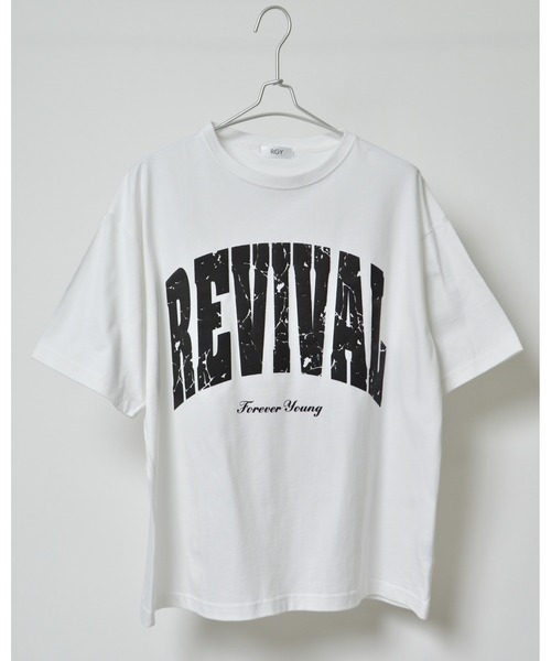 RGY(アールジーワイ)の「【RGY】REVIVAL 発泡PT ビッグシルエットTシャツ (CP)(Tシャツ/カットソー・レディース・ネイビー/ブラック/ホワイト・M/L)」の22枚目の写真