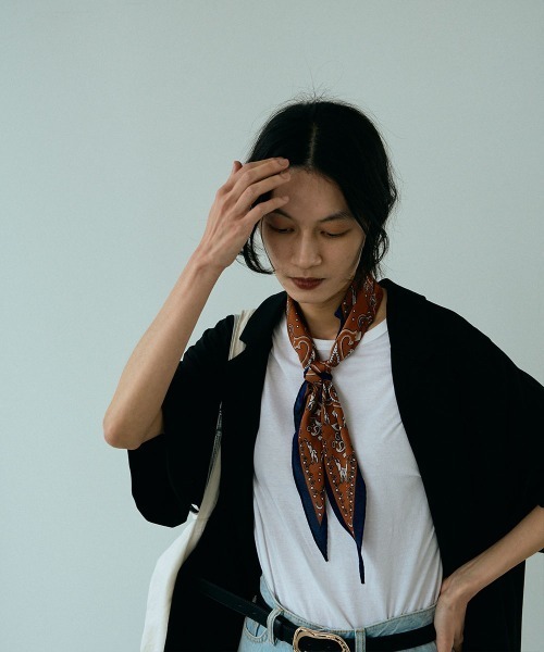 BICOLOR PAISLEY SCARF（バンダナ/スカーフ）｜marjour（マー