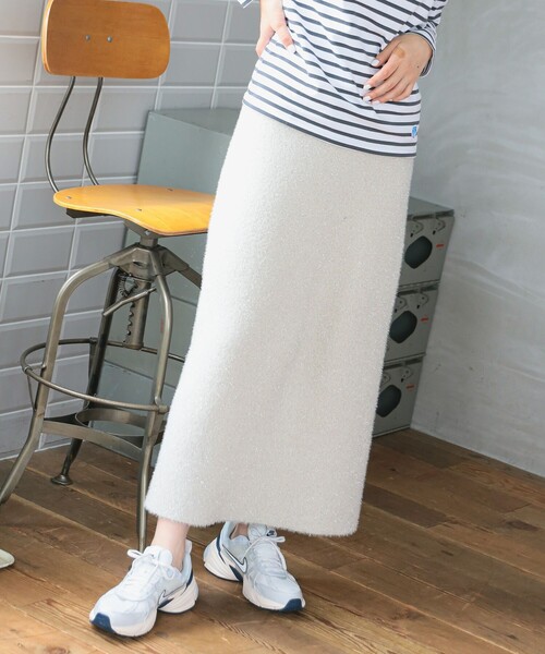 B:MING by BEAMS(ビーミングバイビームス)の「ラメ ニット スカート(スカート・レディース・グレー/ブラック/ホワイト系その他5・ONE SIZE)」の2枚目の写真