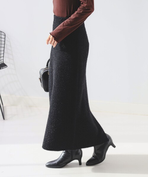 B:MING by BEAMS(ビーミングバイビームス)の「ラメ ニット スカート(スカート・レディース・グレー/ブラック/ホワイト系その他5・ONE SIZE)」の3枚目の写真