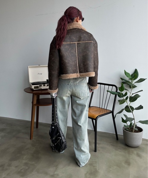 SHAGGIE（シャギー）の「ヴィンテージオーバーダイカーブデニムパンツ（デニムパンツ・レディース・ブルー・XS/S/M）」の13枚目の写真