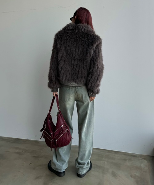 SHAGGIE（シャギー）の「ヴィンテージオーバーダイカーブデニムパンツ（デニムパンツ・レディース・ブルー・XS/S/M）」の15枚目の写真