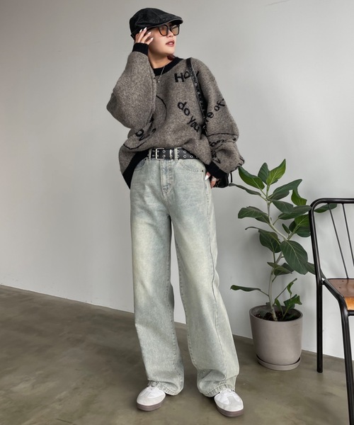 SHAGGIE（シャギー）の「ヴィンテージオーバーダイカーブデニムパンツ（デニムパンツ・レディース・ブルー・XS/S/M）」の20枚目の写真