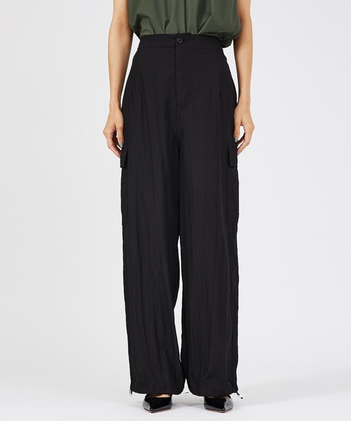 qualite（カリテ）の「パラシュートパンツ/カーゴパンツ（カーゴパンツ・レディース・ブラック/アイボリー/カーキ・38/36）」の9枚目の写真