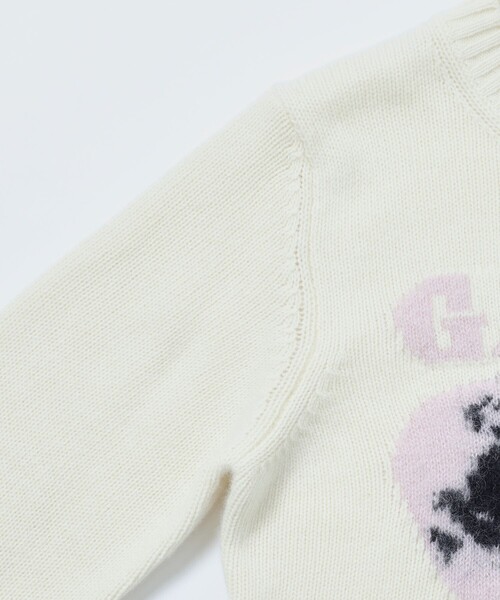 GANNI（ガニー）の「GANNI/ガニー GRAPHIC SOFT WOOL MIX KNIT / K2218 / グラフィックソフトウールミックスニット（ニット/セーター・レディース・オフホワイト・SMALL）」の4枚目の写真