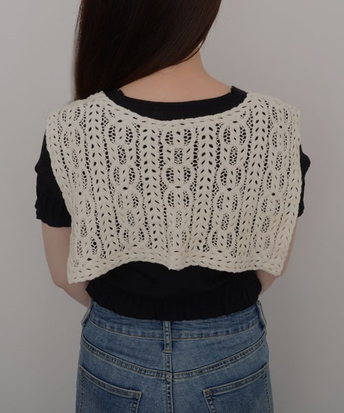 Mayree（メイリー）の「【resonance】クロシェ編み 肩掛けストール