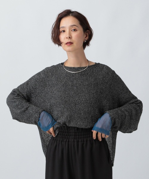 LEPSIM（レプシィム）の「袖切り替えプルオーバー　140912（Tシャツ/カットソー・レディース・オフホワイト/ブラック×グリーン/ブルー/ホワイト×ブルー/ブラック×レッド/ブラック系その他/ブラック×ブルー/ホワイト×イエロー/ホワイト×ピンク/オレンジ/レッド/レオパード/ブラック系その他2/ホワイト系その他/ブラック×グレー/ホワイト×ブラック/ホワイト×ホワイト/グレー×ピンク/ブラック系その他3/ブラック系その他5/ホワイト系その他2/ブラック系その他4/ブラック×イエロー・FREE）」の15枚目の写真