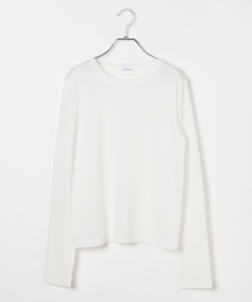 長袖ロンTシャツ LEPSIM（レプシィム） tシャツ 「累計販売数5万枚突破」袖切り替えプル