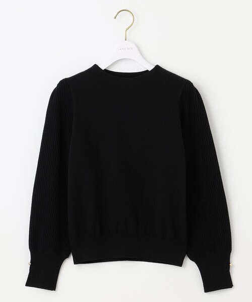 ANY SIS(エニィスィス)の「【CICA加工・選べる9色展開】スリットポイントボトルネック ニット(ニット/セーター・レディース・オレンジ系/ブラック系/アイボリー系/レッド系/グリーン系/イエロー系/ブルー系/ライラック系/ピンク系・4)」の3枚目の写真