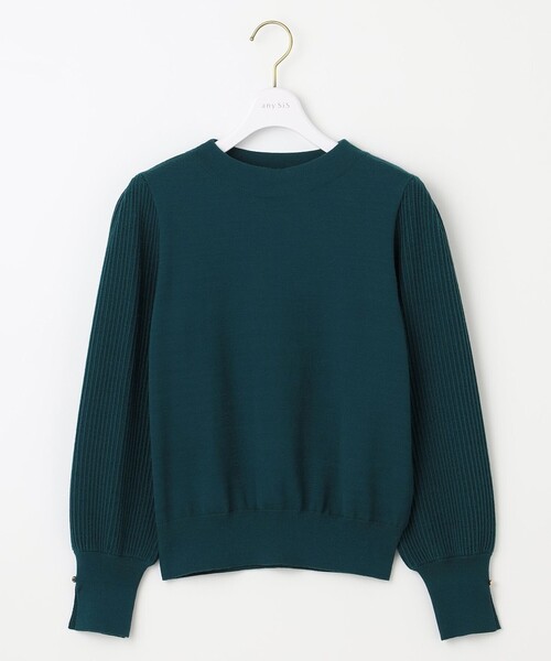 ANY SIS(エニィスィス)の「【CICA加工・選べる9色展開】スリットポイントボトルネック ニット(ニット/セーター・レディース・オレンジ系/ブラック系/アイボリー系/レッド系/グリーン系/イエロー系/ブルー系/ライラック系/ピンク系・4)」の5枚目の写真