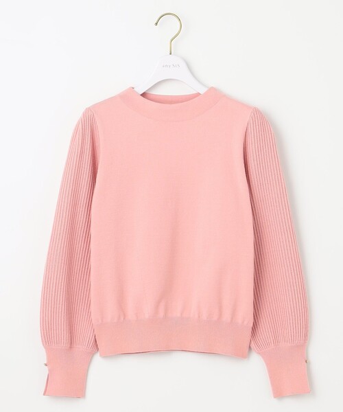 ANY SIS(エニィスィス)の「【CICA加工・選べる9色展開】スリットポイントボトルネック ニット(ニット/セーター・レディース・オレンジ系/ブラック系/アイボリー系/レッド系/グリーン系/イエロー系/ブルー系/ライラック系/ピンク系・4)」の2枚目の写真