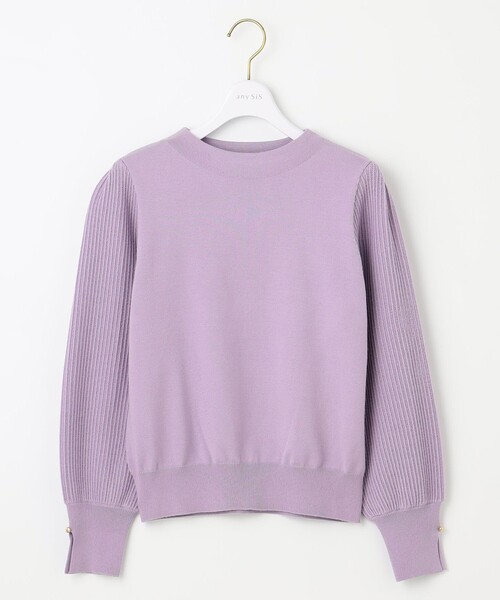 ANY SIS(エニィスィス)の「【CICA加工・選べる9色展開】スリットポイントボトルネック ニット(ニット/セーター・レディース・オレンジ系/ブラック系/アイボリー系/レッド系/グリーン系/イエロー系/ブルー系/ライラック系/ピンク系・4)」の13枚目の写真
