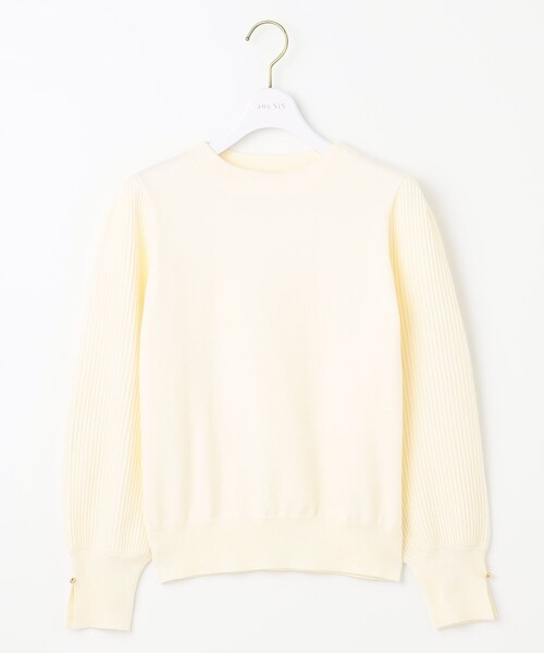 ANY SIS(エニィスィス)の「【CICA加工・選べる9色展開】スリットポイントボトルネック ニット(ニット/セーター・レディース・オレンジ系/ブラック系/アイボリー系/レッド系/グリーン系/イエロー系/ブルー系/ライラック系/ピンク系・4)」の14枚目の写真