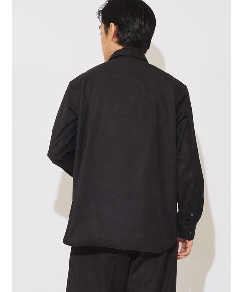 MIDIUMISOLID(ミディウミソリッド)の「MIDIUMISOLID Men’s スエードライクシャツ(シャツ/ブラウス・メンズ・ブラック/ブラウン・48)」の9枚目の写真