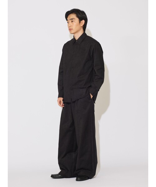 MIDIUMISOLID(ミディウミソリッド)の「MIDIUMISOLID Men’s スエードライクシャツ(シャツ/ブラウス・メンズ・ブラック/ブラウン・48)」の12枚目の写真