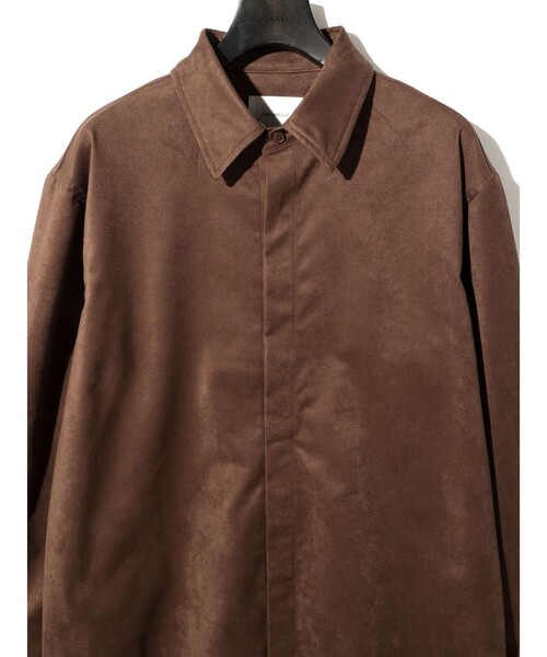 MIDIUMISOLID(ミディウミソリッド)の「MIDIUMISOLID Men’s スエードライクシャツ(シャツ/ブラウス・メンズ・ブラック/ブラウン・48)」の15枚目の写真
