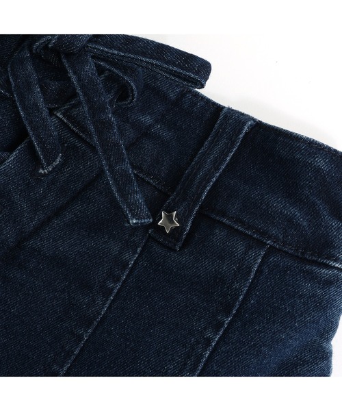 JENNI love(ジェニィラブ)の「【ウエスト調整可】レースアッププリーツデニムキュロット(デニムパンツ・キッズ・ブルー/ネイビー・160cm/150cm/140cm/130cm)」の20枚目の写真