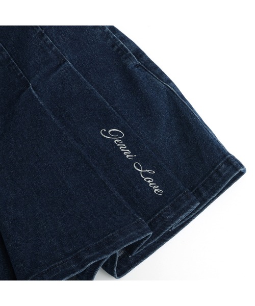 JENNI love(ジェニィラブ)の「【ウエスト調整可】レースアッププリーツデニムキュロット(デニムパンツ・キッズ・ブルー/ネイビー・160cm/150cm/140cm/130cm)」の22枚目の写真