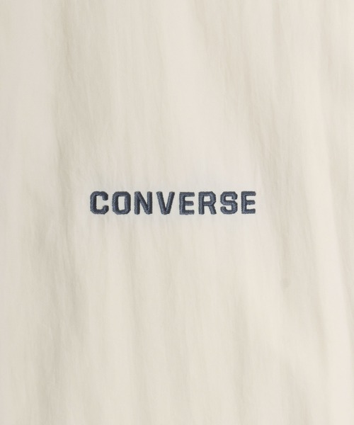 CONVERSE(コンバース)の「CONVERSE(コンバース)配色ナイロンジャケット レディース/ライトアウター/コーチジャケット(ナイロンジャケット・レディース・アイボリー/スミクロ・M/L)」の6枚目の写真