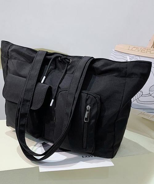 Miniministore（ミニミニストア）の「ナイロン巾着バッグ トートバッグ 大容量（トートバッグ・レディース・ブラック/カーキ/アイボリー/ロイヤルブルー/ダークグレー・FREE）」の13枚目の写真
