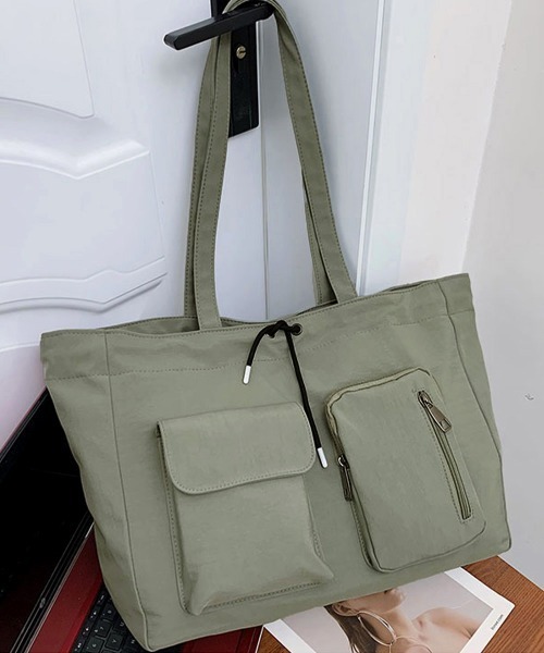 Miniministore（ミニミニストア）の「ナイロン巾着バッグ トートバッグ 大容量（トートバッグ・レディース・ブラック/カーキ/アイボリー/ロイヤルブルー/ダークグレー・FREE）」の16枚目の写真