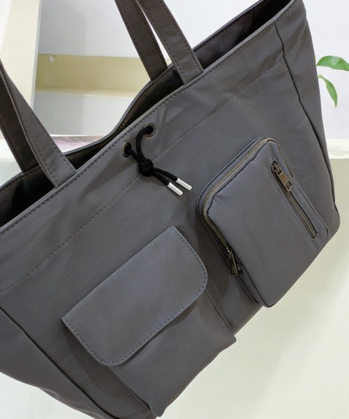 Miniministore（ミニミニストア）の「ナイロン巾着バッグ トートバッグ 大容量（トートバッグ・レディース・ブラック/カーキ/アイボリー/ロイヤルブルー/ダークグレー・FREE）」の20枚目の写真