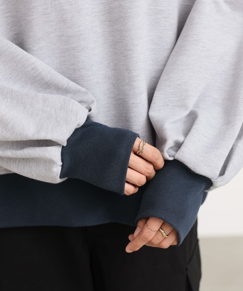 n'OrLABEL(ノアールレーベル)の「『袖ボリュームワンポイント刺繍スウェット』(スウェット・レディース・モカ/チャコールグレー/杢グレー/ダークパープル・FREE)」の19枚目の写真