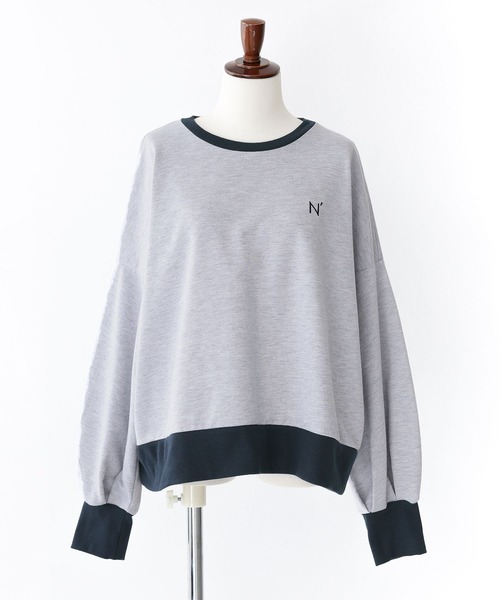 n'OrLABEL(ノアールレーベル)の「『袖ボリュームワンポイント刺繍スウェット』(スウェット・レディース・モカ/チャコールグレー/杢グレー/ダークパープル・FREE)」の20枚目の写真