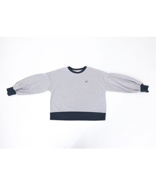 n'OrLABEL(ノアールレーベル)の「『袖ボリュームワンポイント刺繍スウェット』(スウェット・レディース・モカ/チャコールグレー/杢グレー/ダークパープル・FREE)」の11枚目の写真