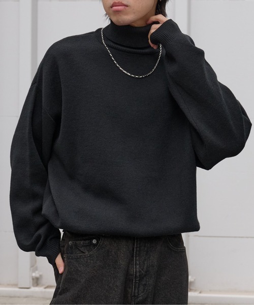 COLONY 2139(コロニートゥーワンスリーナイン)の「リサイクルポリタートルネック(ニット/セーター・メンズ・アイボリー/ブラック/チャコールグレー/グレイッシュベージュ・MEDIUM/LARGE)」の2枚目の写真