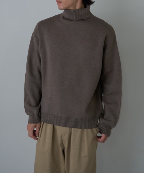 COLONY 2139(コロニートゥーワンスリーナイン)の「リサイクルポリタートルネック(ニット/セーター・メンズ・アイボリー/ブラック/チャコールグレー/グレイッシュベージュ・MEDIUM/LARGE)」の14枚目の写真