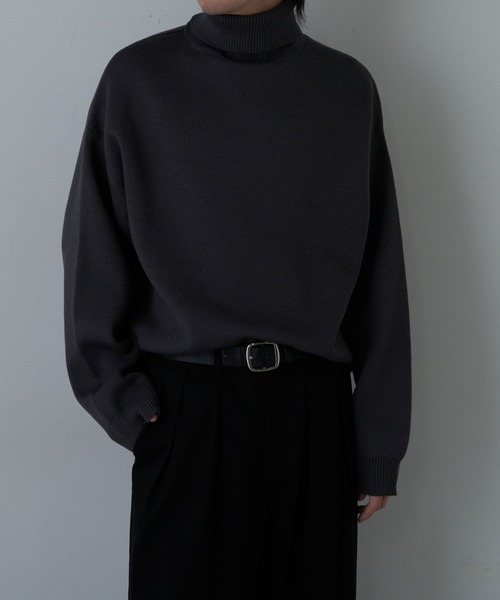 COLONY 2139(コロニートゥーワンスリーナイン)の「リサイクルポリタートルネック(ニット/セーター・メンズ・アイボリー/ブラック/チャコールグレー/グレイッシュベージュ・MEDIUM/LARGE)」の18枚目の写真