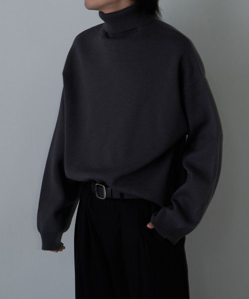 COLONY 2139(コロニートゥーワンスリーナイン)の「リサイクルポリタートルネック(ニット/セーター・メンズ・アイボリー/ブラック/チャコールグレー/グレイッシュベージュ・MEDIUM/LARGE)」の19枚目の写真