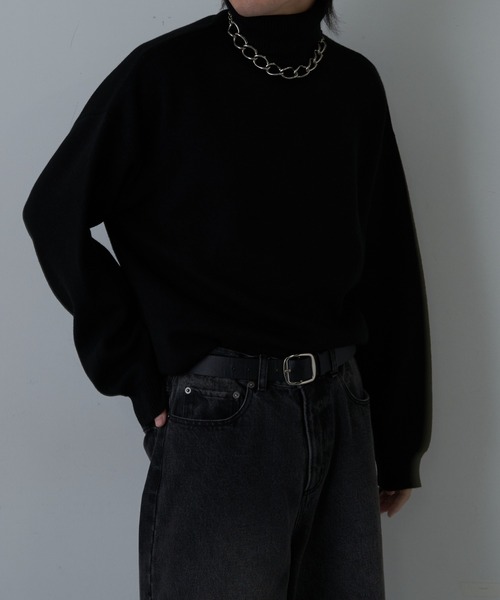 COLONY 2139(コロニートゥーワンスリーナイン)の「リサイクルポリタートルネック(ニット/セーター・メンズ・アイボリー/ブラック/チャコールグレー/グレイッシュベージュ・MEDIUM/LARGE)」の13枚目の写真