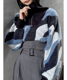 MURUA | ハーフジップフェザーニット(ニット/セーター)