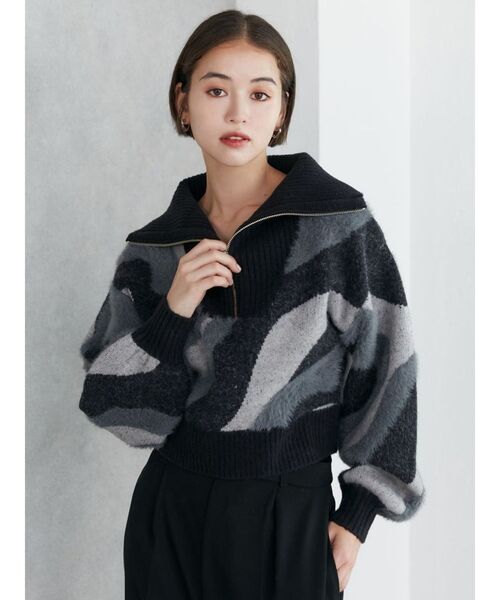 MURUA（ムルーア）の「ハーフジップフェザーニット（ニット/セーター・レディース・ブラック/ブルー/その他1/その他2/アイボリー・FREE）」の20枚目の写真