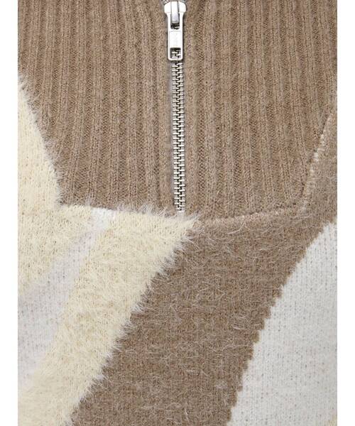 MURUA（ムルーア）の「ハーフジップフェザーニット（ニット/セーター・レディース・ブラック/ブルー/その他1/その他2/アイボリー・FREE）」の6枚目の写真