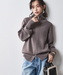 CHIC STYLE | ハイネックジップアップニットカーディガン シックスタイル（大きいサイズ対応）(カーディガン/ボレロ)