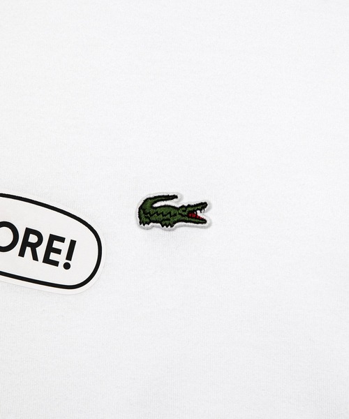 LACOSTE（ラコステ）の「ZOZO CHAMIPIONSHIPコラボ セレブレーションロゴ ZOZOカラー クロックTシャツ（Tシャツ/カットソー・メンズ・ブラック/ホワイト・3/4/5/6）」の4枚目の写真